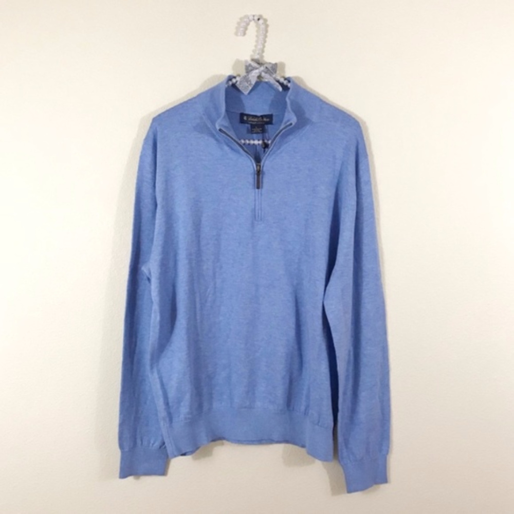 Brooks Brothers Supima Cotton Quarter Zip Sweater